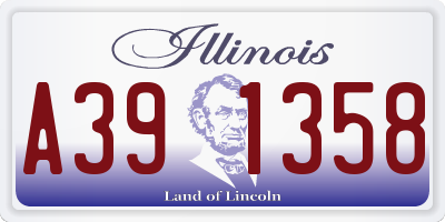 IL license plate A391358