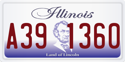 IL license plate A391360