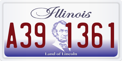 IL license plate A391361