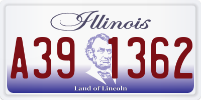 IL license plate A391362