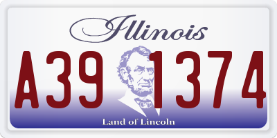 IL license plate A391374