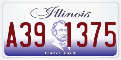 IL license plate A391375
