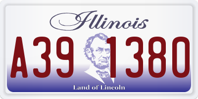 IL license plate A391380