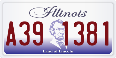 IL license plate A391381