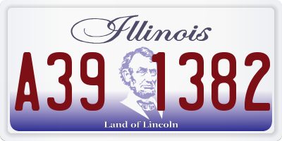IL license plate A391382