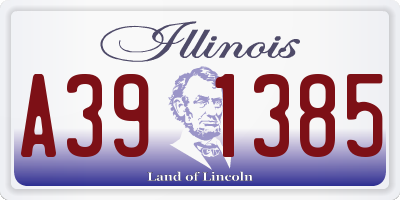 IL license plate A391385