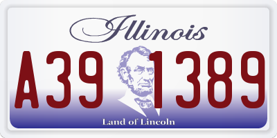 IL license plate A391389
