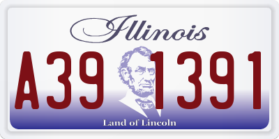 IL license plate A391391