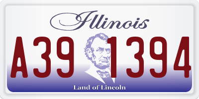 IL license plate A391394