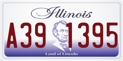 IL license plate A391395