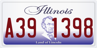 IL license plate A391398