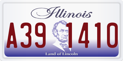 IL license plate A391410