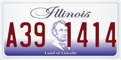 IL license plate A391414