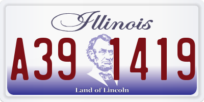 IL license plate A391419