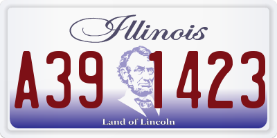 IL license plate A391423
