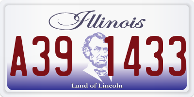 IL license plate A391433