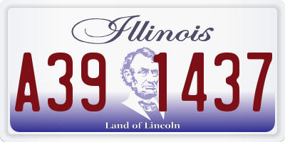 IL license plate A391437