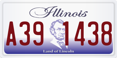 IL license plate A391438