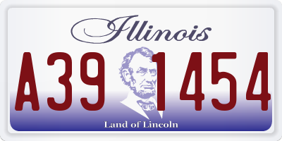 IL license plate A391454