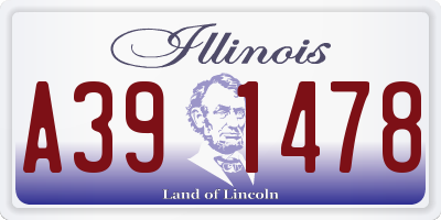 IL license plate A391478