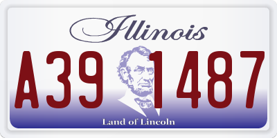 IL license plate A391487