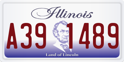 IL license plate A391489