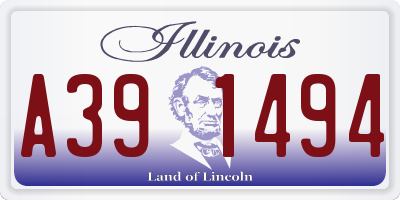 IL license plate A391494