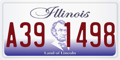 IL license plate A391498