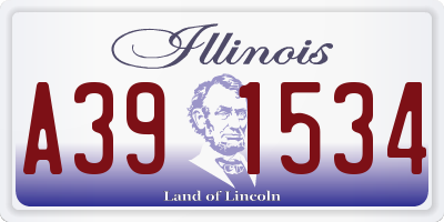 IL license plate A391534