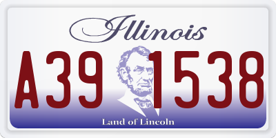 IL license plate A391538