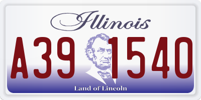 IL license plate A391540