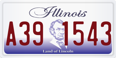 IL license plate A391543