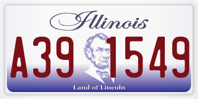 IL license plate A391549