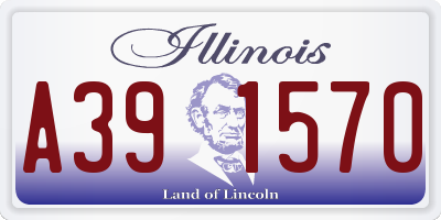 IL license plate A391570