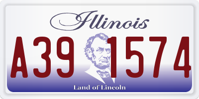 IL license plate A391574