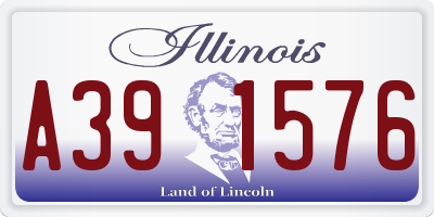 IL license plate A391576