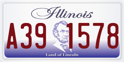 IL license plate A391578