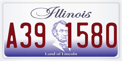 IL license plate A391580