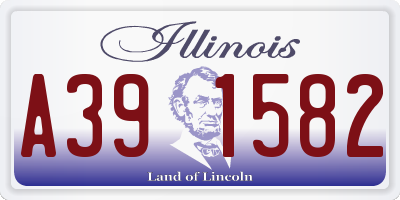 IL license plate A391582