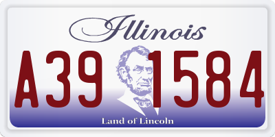 IL license plate A391584