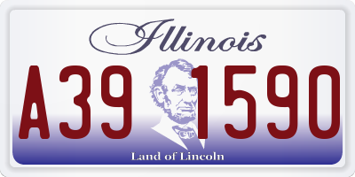 IL license plate A391590