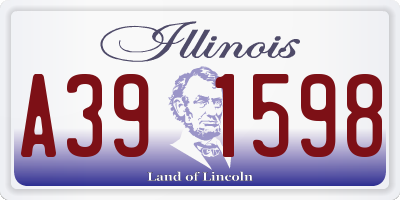 IL license plate A391598