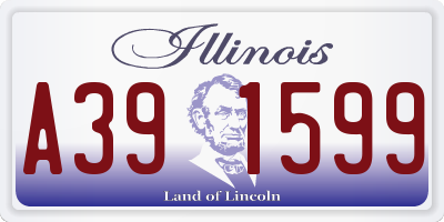 IL license plate A391599