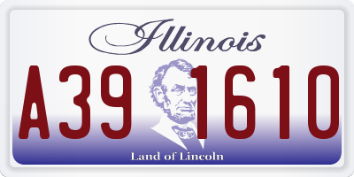 IL license plate A391610