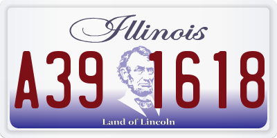 IL license plate A391618