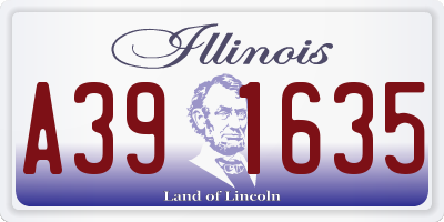 IL license plate A391635