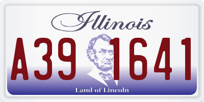 IL license plate A391641