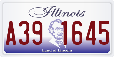 IL license plate A391645