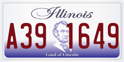 IL license plate A391649
