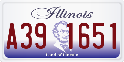 IL license plate A391651